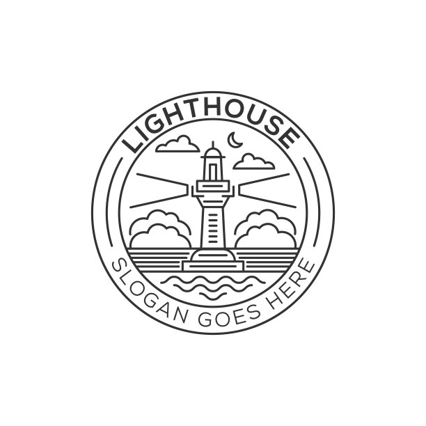 轮廓灯塔标志设计灯塔图标图片 轮廓灯塔标志设计灯塔图标图片下载