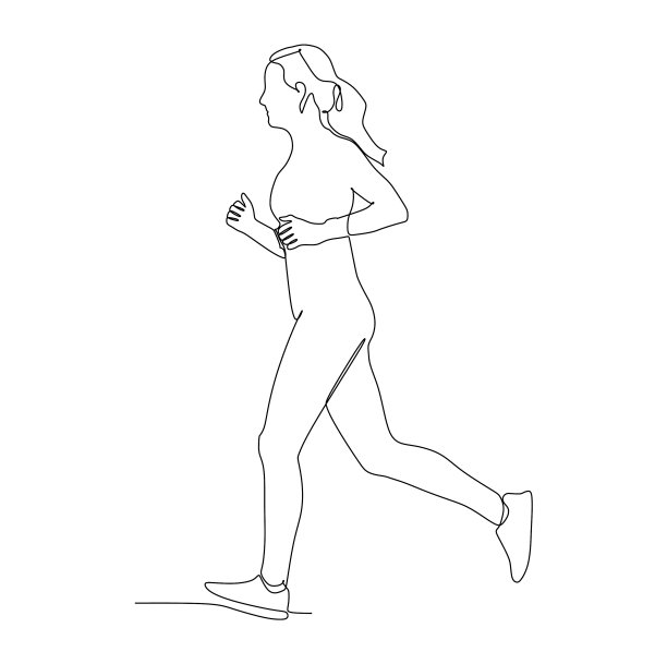 年轻长发女慢跑-连续一人图片 年轻长发女慢跑-连续一人图片下载