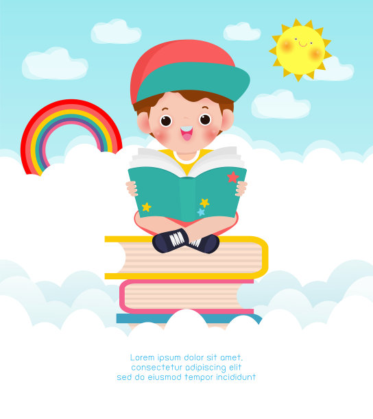 可爱的小学生坐着看书图片 可爱的小学生坐着看书图片下载