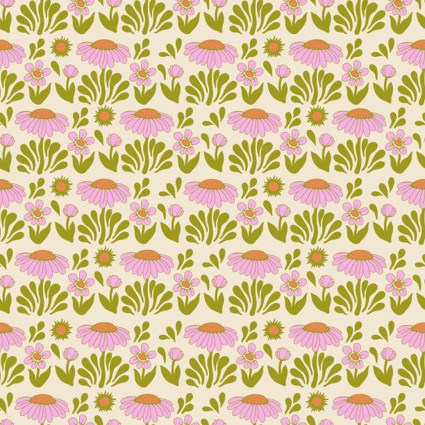 复古色彩斯堪的纳维亚花朵和太阳插图无缝重复模式家居装饰打印时尚织物和纺织数字艺术品图形资源图片 复古色彩斯堪的纳维亚花朵和太阳插图无缝重复模式家居装饰打印时尚织物和纺织数字艺术品图形资源图片下载