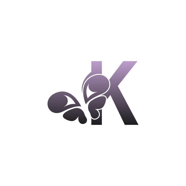 字母k与蝴蝶图标的标志设计图片 字母k与蝴蝶图标的标志设计图片下载