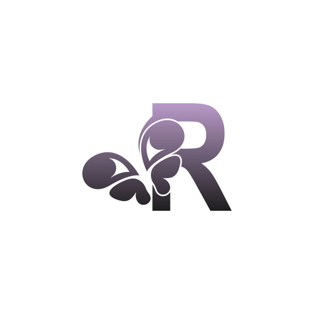 字母r与蝴蝶图标的标志设计图片 字母r与蝴蝶图标的标志设计图片下载