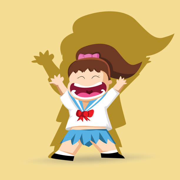 女学生很高兴和幸福的情绪图片 女学生很高兴和幸福的情绪图片下载