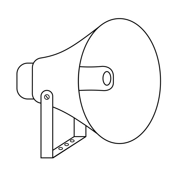 扬声器,黑色等高线,矢量涂鸦插图图片 扬声器,黑色等高线,矢量涂鸦插图图片下载
