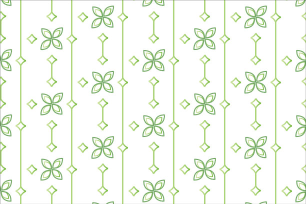 装饰性绿色花与线无缝图片 装饰性绿色花与线无缝图片下载