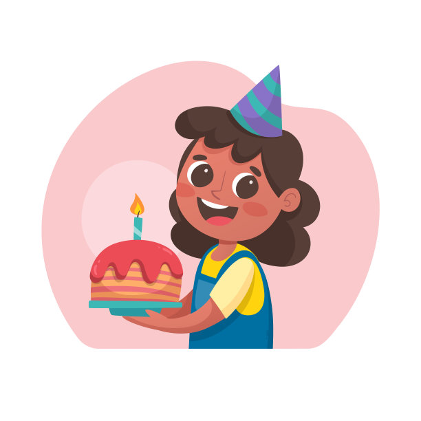 可爱的小女孩拿着生日蛋糕图片 可爱的小女孩拿着生日蛋糕图片下载