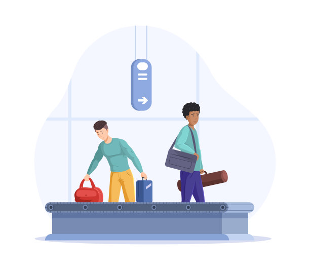 旅客把行李放在机场行李传送带上。在机场传送带上运送和领取行李。人们从飞机上飞进来图片 旅客把行李放在机场行李传送带上。在机场传送带上运送和领取行李。人们从飞机上飞进来图片下载