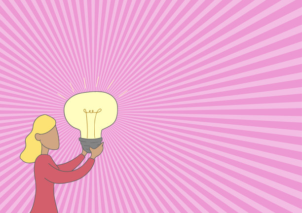 女士站着画画,举着灯,展示新想法。女人触摸发光的灯泡呈现新发现的思想和想法。图片 女士站着画画,举着灯,展示新想法。女人触摸发光的灯泡呈现新发现的思想和想法。图片下载