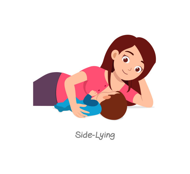 母亲用侧卧的姿势给婴儿哺乳图片 母亲用侧卧的姿势给婴儿哺乳图片下载