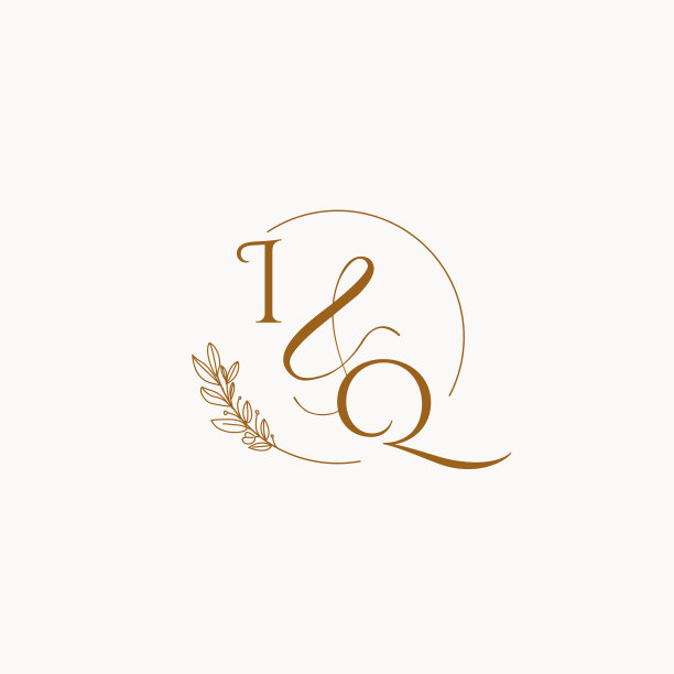 IQ首字母婚礼徽标图片 IQ首字母婚礼徽标图片下载