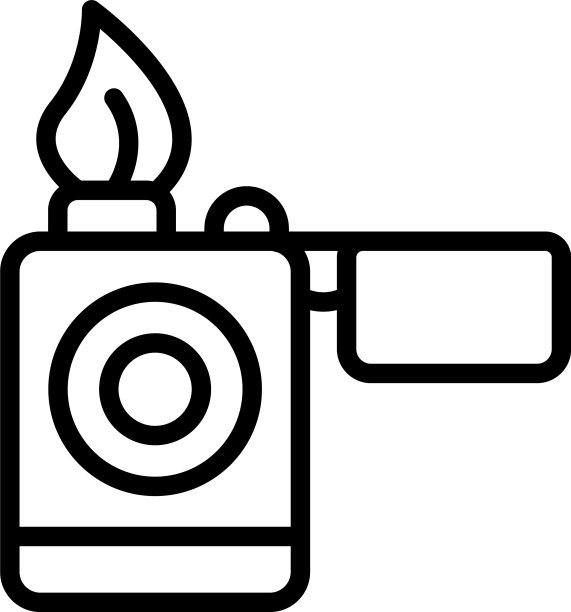 营地打火机图标轮廓风格图片 营地打火机图标轮廓风格图片下载