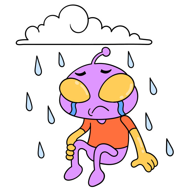 外星人坐在瓢泼大雨中哭泣图片 外星人坐在瓢泼大雨中哭泣图片下载