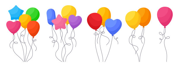 气球生日彩色卡通设定彩虹图片 气球生日彩色卡通设定彩虹图片下载