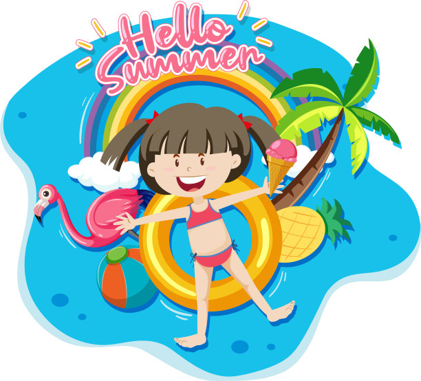 Hello summer banner,上面有个女孩图片 Hello summer banner,上面有个女孩图片下载