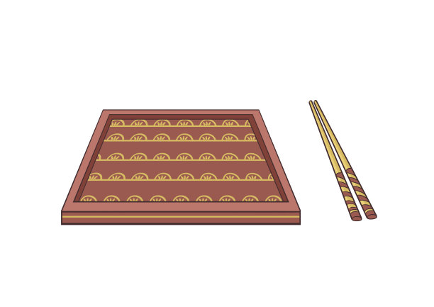 手绘卡通条纹图案的筷子勺子餐具插画图片 手绘卡通条纹图案的筷子勺子餐具插画图片下载