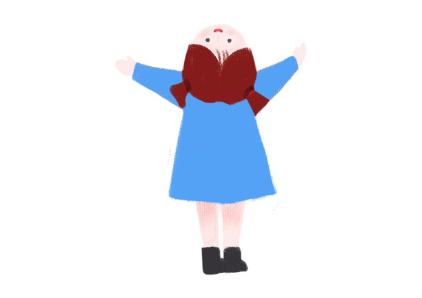 手绘卡通人物女孩背影拥抱插画图片 手绘卡通人物女孩背影拥抱插画图片下载