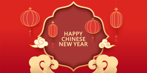 中国传统的窗口或新年矢量插图,红灯笼和祥云图案图片 中国传统的窗口或新年矢量插图,红灯笼和祥云图案图片下载