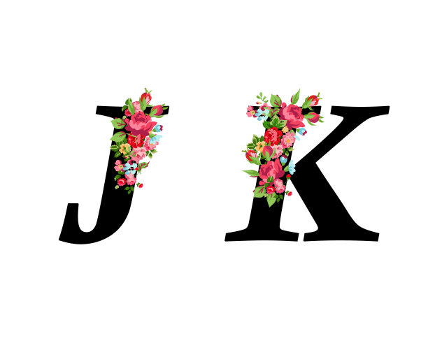 字母j和k用花装饰图片 字母j和k用花装饰图片下载