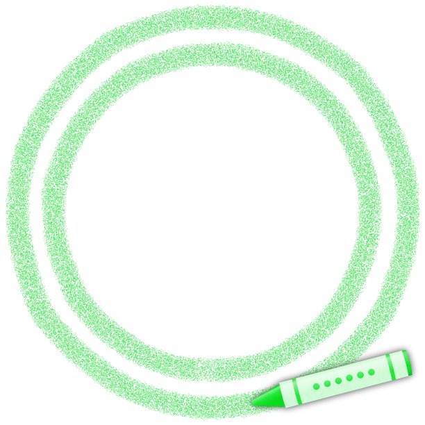 用蜡笔画的双绿色圆圈图片 用蜡笔画的双绿色圆圈图片下载