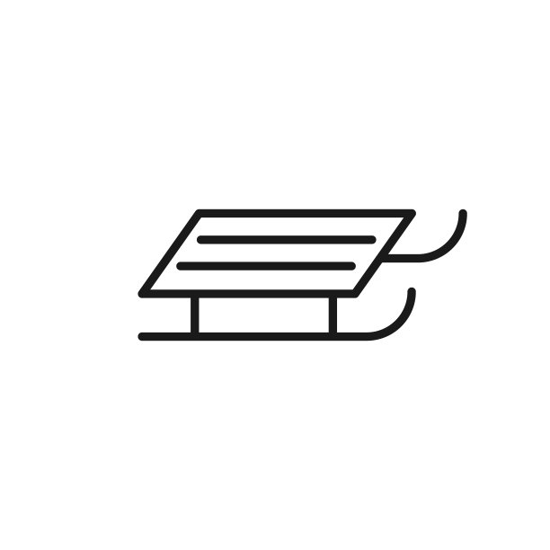 独立的黑线图标的雪橇在白色的背景。概述雪橇。标志平面设计。冬季娱乐。图片 独立的黑线图标的雪橇在白色的背景。概述雪橇。标志平面设计。冬季娱乐。图片下载