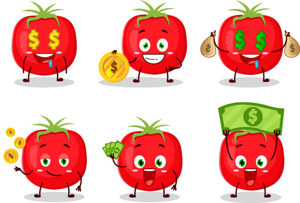 带有可爱表情的番茄卡通人物带来图片 带有可爱表情的番茄卡通人物带来图片下载