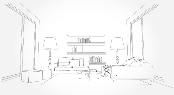 一种室内直线素描素描线生活图片 一种室内直线素描素描线生活图片下载