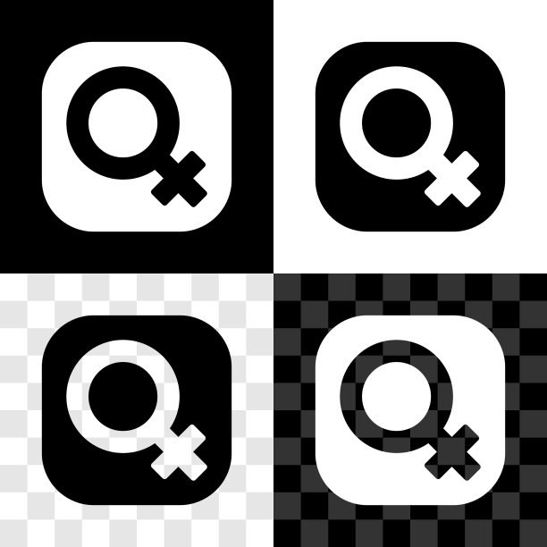 设置女性性别符号图标孤立于黑色图片 设置女性性别符号图标孤立于黑色图片下载