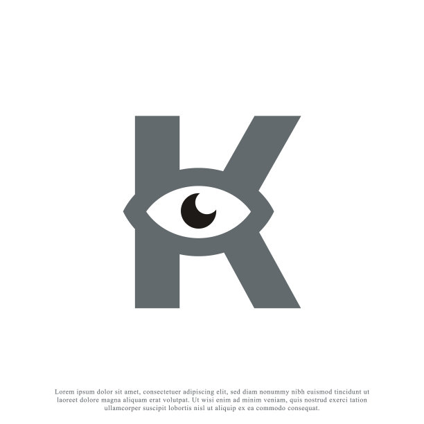 摘要首字母k带眼睛的标志设计图片 摘要首字母k带眼睛的标志设计图片下载