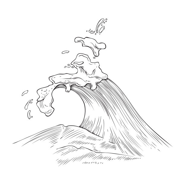 海洋设计元素的海浪和飞溅图片 海洋设计元素的海浪和飞溅图片下载