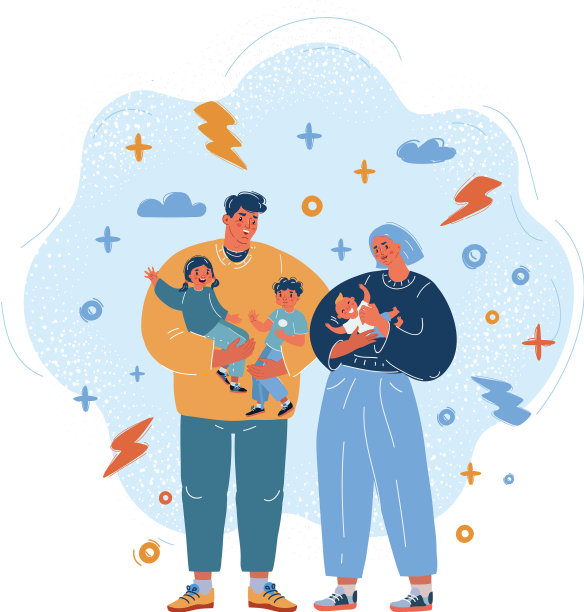 家人在一起的孩子图片 家人在一起的孩子图片下载