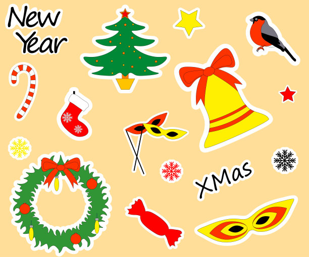 新年贴纸包图片 新年贴纸包图片下载