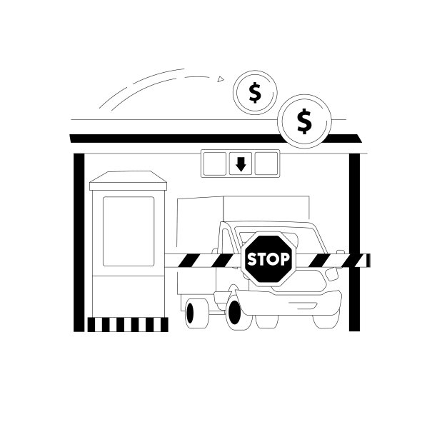 收费公路抽象概念矢量插图。图片 收费公路抽象概念矢量插图。图片下载