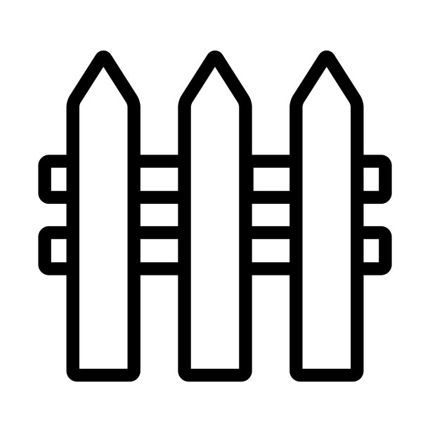 围栏图标矢量标志模板插图图片 围栏图标矢量标志模板插图图片下载