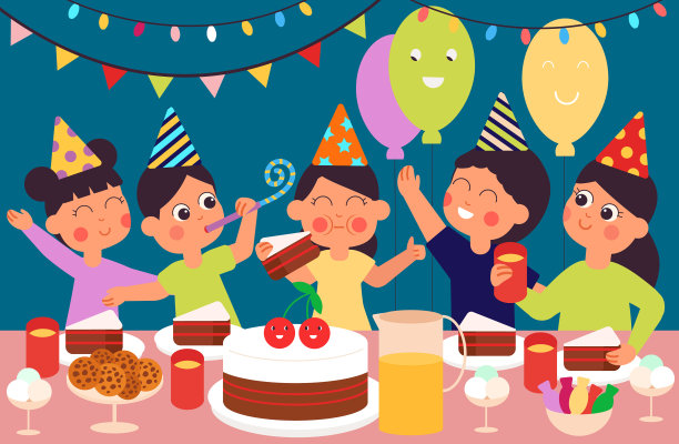 孩子们的生日聚会快乐可爱的孩子们蹒跚学步图片 孩子们的生日聚会快乐可爱的孩子们蹒跚学步图片下载