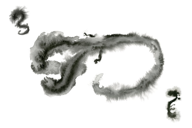 白底亚洲龙画剪影,日本黑墨插图,sumi水彩,抽象艺术图片 白底亚洲龙画剪影,日本黑墨插图,sumi水彩,抽象艺术图片下载