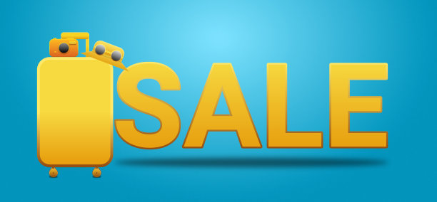 夏季特卖词孤立在蓝色的背景与包,护目镜,相机,和帽子。图片 夏季特卖词孤立在蓝色的背景与包,护目镜,相机,和帽子。图片下载