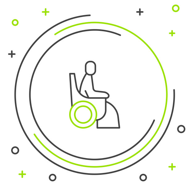 站在轮椅上的妇女为残疾人图标图片 站在轮椅上的妇女为残疾人图标图片下载