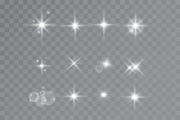光的效果。明亮的恒星。光在透明的背景上爆炸。明亮的太阳。图片 光的效果。明亮的恒星。光在透明的背景上爆炸。明亮的太阳。图片下载