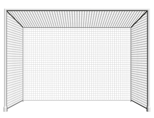 白色足球球门孤立在白色背景上。3 d。矢量图图片 白色足球球门孤立在白色背景上。3 d。矢量图图片下载