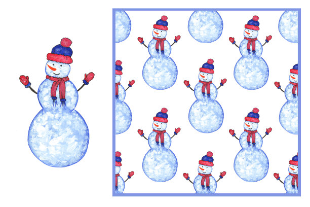 雪人在帽子,围巾和手套孤立在一个白色的背景和无缝模式。水彩插图。圣诞节的背景。为明信片设计,节日包装。图片 雪人在帽子,围巾和手套孤立在一个白色的背景和无缝模式。水彩插图。圣诞节的背景。为明信片设计,节日包装。图片下载