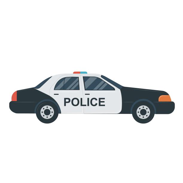 警车汽车车辆交通工具扁平卡通图片 警车汽车车辆交通工具扁平卡通图片下载