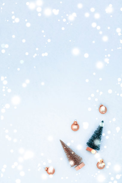 冬天雪装饰。圣诞树上,金球在新年装饰在雪白的冬雪背景上。顶部视图与复制空间。图片 冬天雪装饰。圣诞树上,金球在新年装饰在雪白的冬雪背景上。顶部视图与复制空间。图片下载