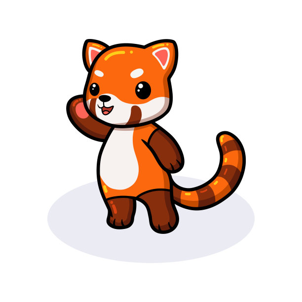 可爱的小熊猫卡通站着图片 可爱的小熊猫卡通站着图片下载