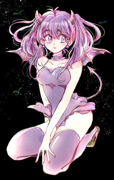 一个可爱的小恶魔女人的插图图片 一个可爱的小恶魔女人的插图图片下载