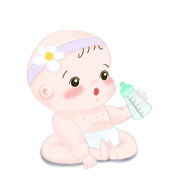 温柔粉色卡通可爱婴儿插画图片 温柔粉色卡通可爱婴儿插画图片下载