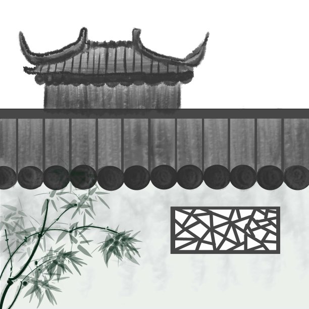 原创元素庭院竹叶图片 原创元素庭院竹叶图片下载