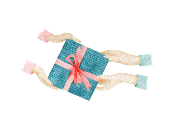 手在送礼品盒。图片 手在送礼品盒。图片下载