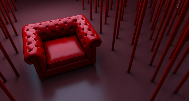 3d渲染红色沙发孤立在蓝色背景,Velor红色豪华沙发图片 3d渲染红色沙发孤立在蓝色背景,Velor红色豪华沙发图片下载