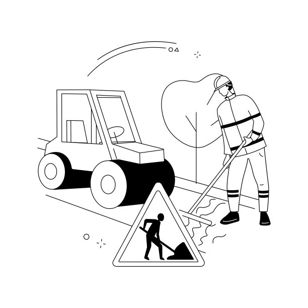 道路工程抽象概念矢量插图。图片 道路工程抽象概念矢量插图。图片下载