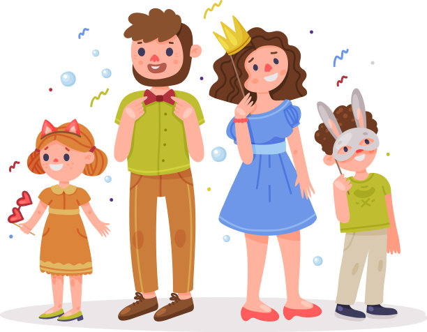 家人和孩子穿着生日聚会照片图片 家人和孩子穿着生日聚会照片图片下载